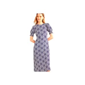 Boden Corrine Midi Tea Dress in Prussian blue, vine terrace Size 10